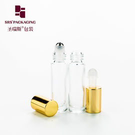 Rolo de vidro de parede espessa e transparente de 10 ml personalizado em garrafa para óleo essencial de perfume