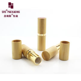 Luxo logotipo impresso custom bambu tubo de batom vazio natural