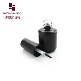 1/2 oz 15 ml frasco de vidro vazio com esmalte de unhas preto