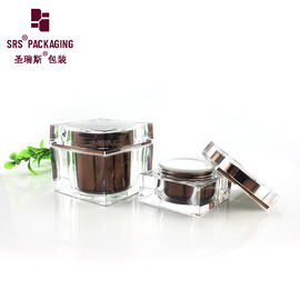 15g 50g 80g de forma quadrada cosmético acrílico cuidado facial frasco de creme de fantasia