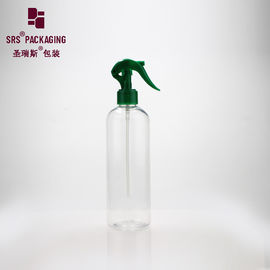 carregamento rápido pulverizador vazio de plástico transparente com bomba verde 250 ml frasco de animal de estimação