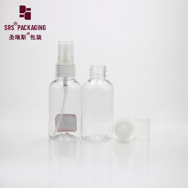 bomba de pulverização de perfume de plástico quente redonda mini transparente de 50 ml