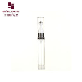 frasco de plástico branco transparente e durável de tamanho de viagem, mini, com rolo de creme para os olhos, de 5 ml, sem ar