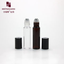 10 ml de plástico transparente âmbar vazio PET para cuidados com a pele, brilho labial em rolo de tubo