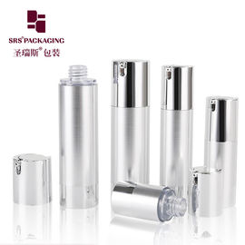 15 ml 30 ml 50 ml de cosméticos personalizados de prata, frasco vazio de creme para os olhos sem ar