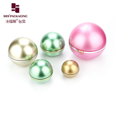 forma de bola de cor personalizada acrílico vidro creme de cuidados com a pele frasco 5g