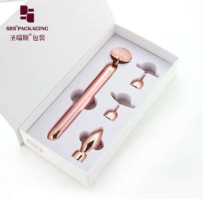 embalagem cosmética luxuosa cabeça de massagem de jade vibrador eléctrico beauty bar