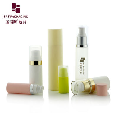 15 ml 30 ml 50 ml de cor personalizada plástico vazio PP PCR garrafa de bomba sem ar