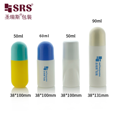 50ml 60ml 90ml Grande Tamanho PP PCR Cor Personalizada Reciclado Eco-Friendly Roll On Deodorante Botelho