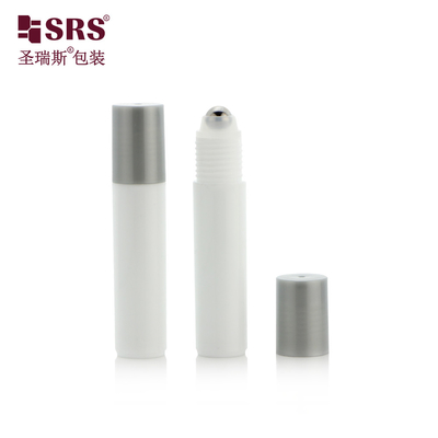 1/3 oz Stock Cor Branca Plastic PP Anti- Prurido Liquid Roller Ball Flask 10ml