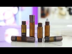 SGP1 Garrafa de vidro de âmbar com rolha de bola inserção de plugue para óleo essencial sem vazamento