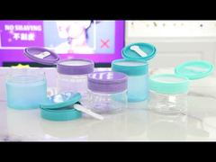 PET007 200g 250g 300g Frasco de creme plástico para animais de estimação com colher de pinça com tampa flip