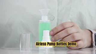 Demonstração plástica vazia das garrafas da bomba plástica translúcida dos PP PA029 15ml 30ml 50ml